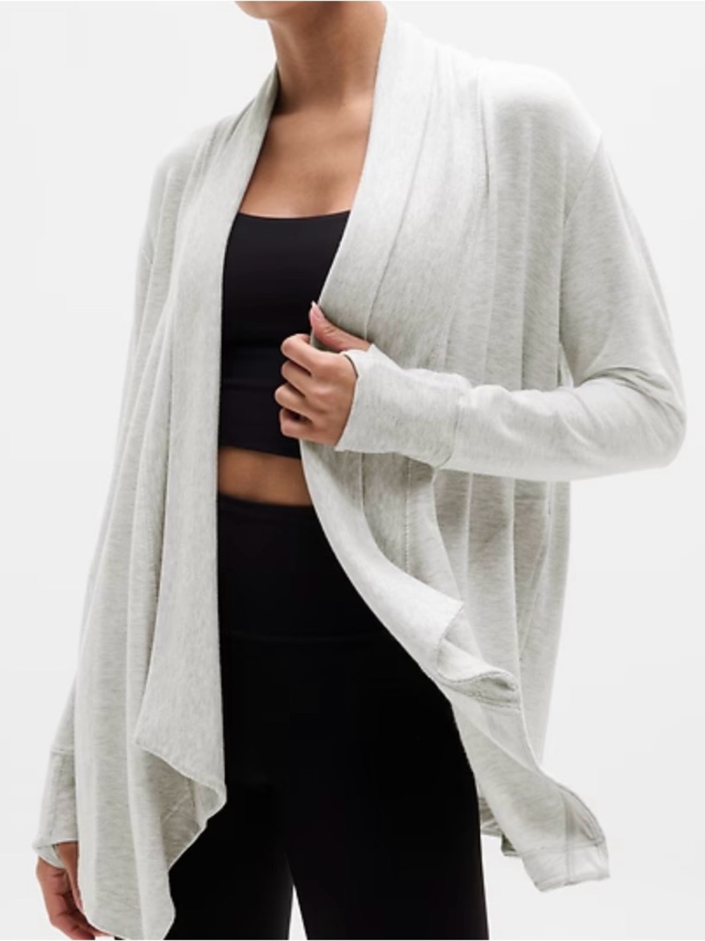 Athleta Pranayama Restore Wrap Light Grey, 2X